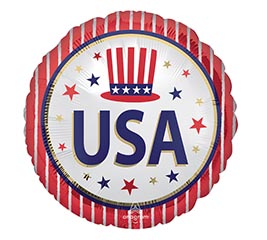 17&quot; PAT USA STARS  STRIPES SATIN