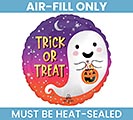 Related Product Image for 9&quot; FLAT HAL SATIN TRICK OR TREAT GHOST 