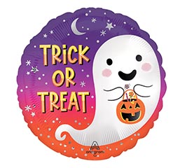 17&quot; HAL SATIN TRICK OR TREAT GHOST
