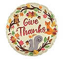 17&quot; THG SATIN GIVE THANKS FALL CRITTERS