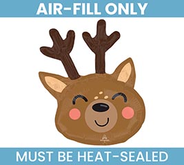 14&quot; FLAT XMA NORTH POLE REINDEER MINI SH
