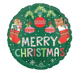 17&quot; BEARY CHRISTMAS ORNAMENTS STOCKINGS