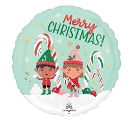 17&quot; XMA MERRY CHRISTMINTS ELVES