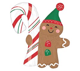 14&quot; INFLATED XMA GINGERBREAD MAN