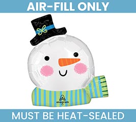 14&quot; FLAT XMA HO HO HO SNOWMAN MINI SHAPE