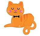 Related Product Image for 31&quot;PKG ANI ORANGE TABBY CAT SHAPE 