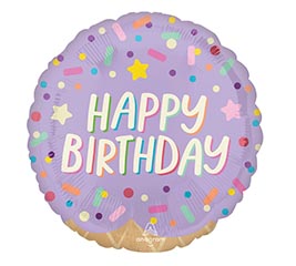 17&quot;PKG HBD ICE CREAM PARTY 2-SIDED