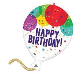 26&quot;PKG HAPPY BIRTHDAY BALLOON SHAPE