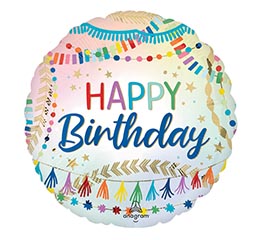 17&quot;PKG BIRTHDAY STREAMERS