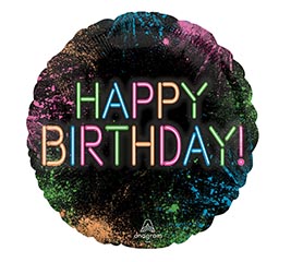 17&quot;PKG HBD LET&#39;S GLOW CRAZY