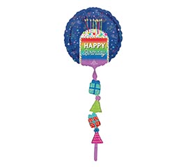 68&quot;PKG RAINBOW SLICE BIRTHDAY AIRWALKER