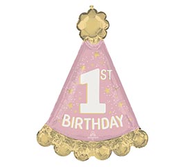 36&quot;PKG 1ST HBD LITTLE MISS HAT SHAPE