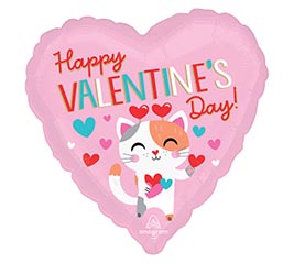 17" PURR-FECT VALENTINE KITTY HEART