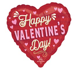 17" HVD RETRO VALENTINE HEART