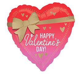 18" HVD BETTER WITH BOWS VALENTINE HEART