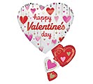 Related Product Image for 30&quot; HVD SATIN DANGLING HEARTS SUPERSHAPE 