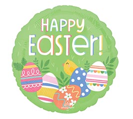 17" EASTER EGG HUNT HAPPY EASTER ROUND