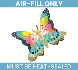 14&quot; FLAT SATIN VIBRANT FLUTTERS BUTTERFL