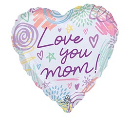 28&quot; PKG SWEET SCRIBBLES LOVE YOU MOM