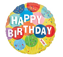 17&quot; PKG HBD SUNNY BALLOONS BIRTHDAY