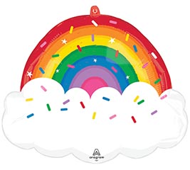 25&quot; PKG HBD RAINBOW SPRINKLES SUPERSHAPE