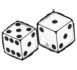 30&quot; PKG FEELING LUCKY DICE SUPERSHAPE