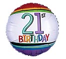 Customers also bought 17&quot; PKG 21ST BIRTHDAY BALLOON product image 