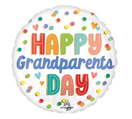 17&quot; GPA GRANDPARENTS DAY DOTS ROUND HEXL