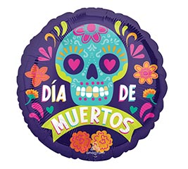 17&quot; HAL BOLD SUGAR SKULL DIA DE MUERTOS