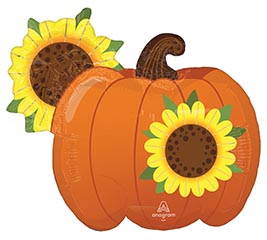 14&quot; INFLATED WELCOME FALL PUMPKIN AND