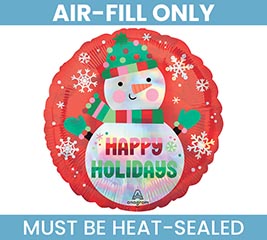 9&quot; XMA SHIMMERING SNOWMAN ROUND
