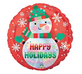 17&quot; XMA SHIMMERING IRIDESCENT SNOWMAN