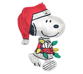 34&quot; PKG XMA PEANUTS SANTA SNOOPY SUPER