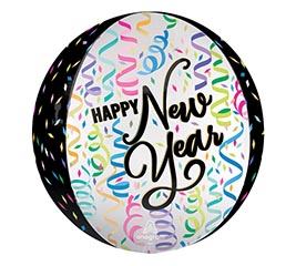 16&quot; PKG NEW YEAR SATIN CONFETTI CHEER