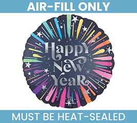 9&quot; HNY SATIN NEW YEAR&#39;S BLAST ROUND