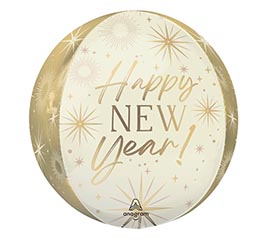 16&quot; PKG HNY GOLDEN SOIREE NEW YEAR ORBZ
