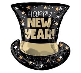 24&quot; PKG HNY NYE TOP HAT BASH SUPERSHAPE