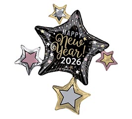 35&quot; PKG HNY 2026 NYE CELEBRATION STARS