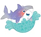 Related Product Image for 26&quot; PKG ANI SHARK PARTY ROLY POLIES 