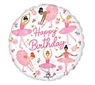 Related Product Image for 17&quot; PKG BALLERINA GIRL BIRTHDAY ROUND 