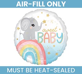 9&quot; FLAT BBY SATIN BABY ELEPHANT ROUND