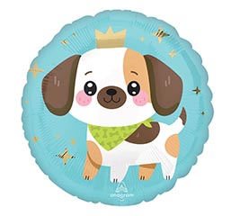 17&quot; PKG ANI KAWAII PUPPY ROUND HEXL