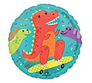 Related Product Image for 17&quot; PKG ANI COOL DINOS ROUND HEXL 