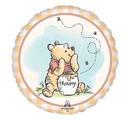 17&quot; PKG CHA WINNIE THE POOH ROUND HEXL