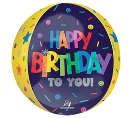 16&quot; PKG HBD BOLD BIRTHDAY ORBZ XL