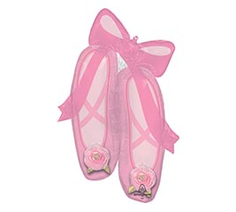 40&quot; PKG BALLERINA SLIPPERS MULTI-BALLOON