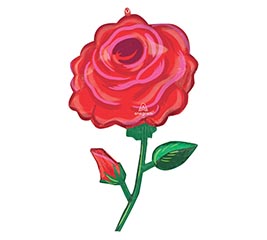 38&quot; PKG FLR ROSE RADIANCE SUPERSHAPE XL