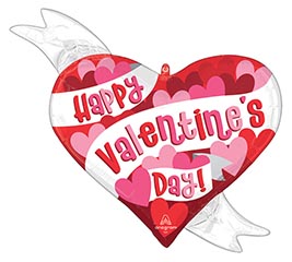 28&quot; PKG HVD PLAYFUL HEARTS SUPERSHAPE