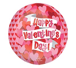 16&quot; PKG HVD PLAYFUL VALENTINE HEARTS ORB