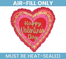 4&quot; FLAT HVD VAL SCALLOPED SWEETHEARTS